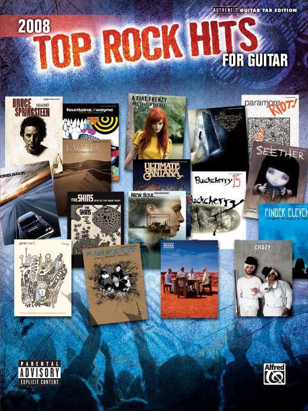 2008 Top Rock Hits for Guitar Cover Image