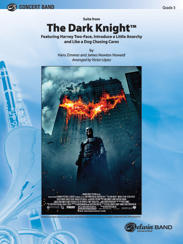 The Dark Knight, Suite from: E-flat Baritone Saxophone Sheet Music Preview