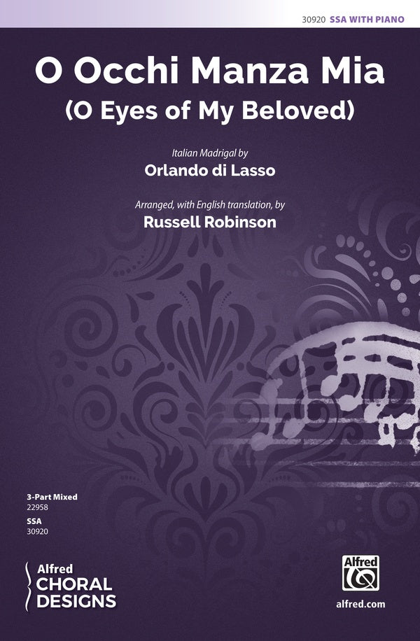 O Occhi Manza Mia (O Eyes of My Beloved) Sheet Music Preview