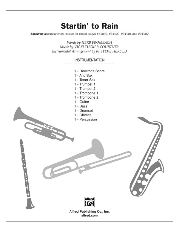 Startin' to Rain: 2nd Trombone Sheet Music Preview