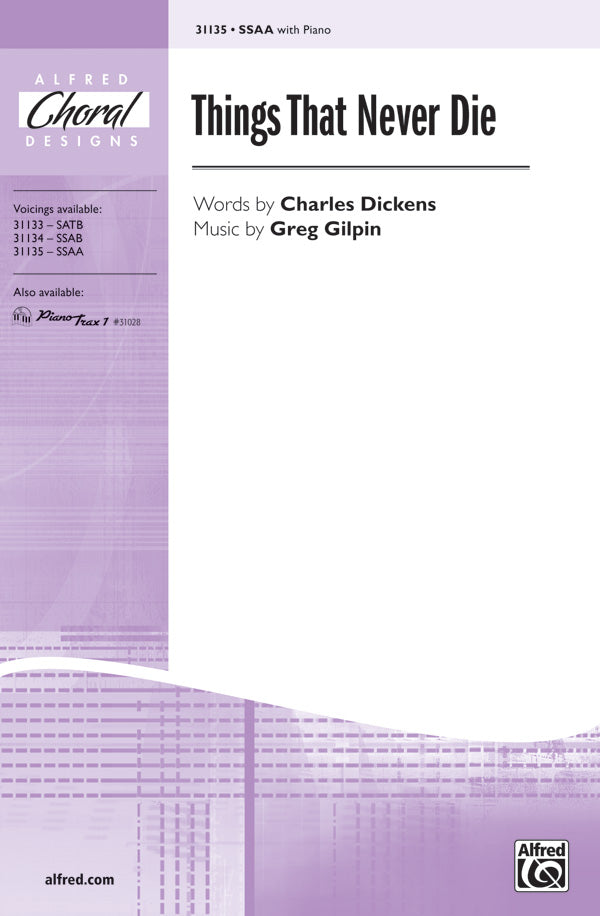 Things That Never Die Sheet Music Preview
