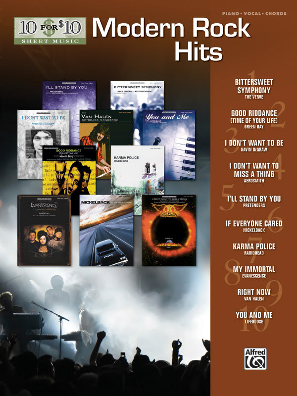 10 for 10 Sheet Music: Modern Rock Hits Cover Image