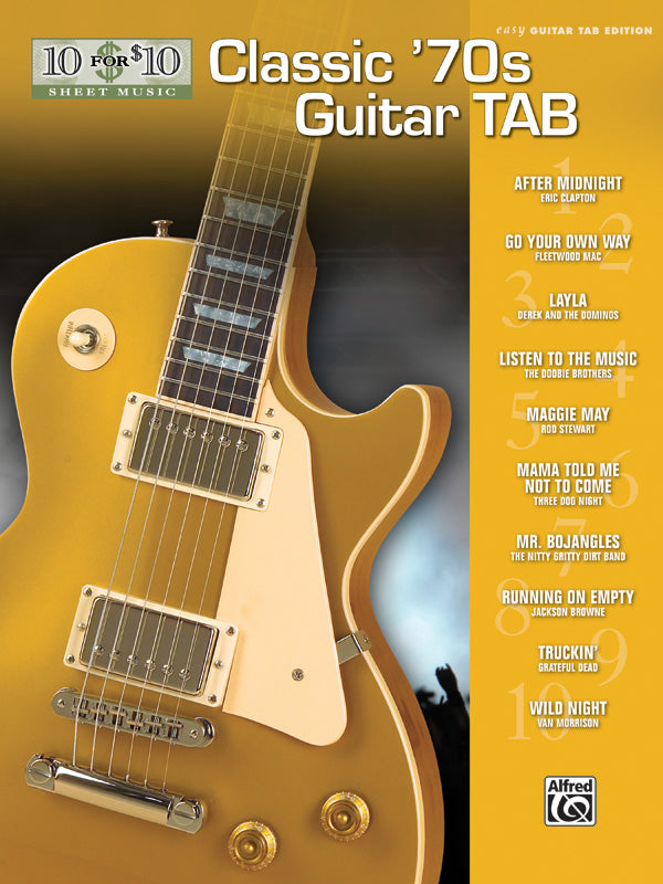 10 for 10 Sheet Music: Classic '70s Guitar Tab Cover Image