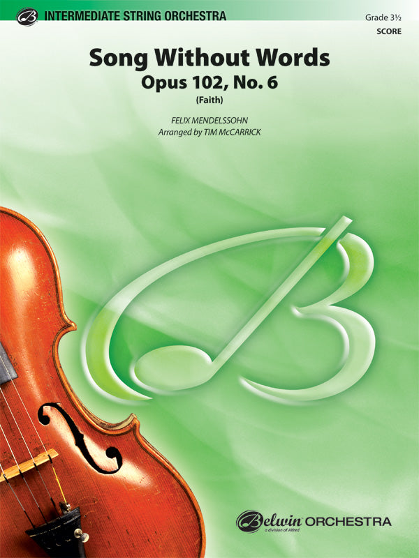 Song Without Words, Opus 102, No. 6 (Faith): String Bass Sheet Music Preview