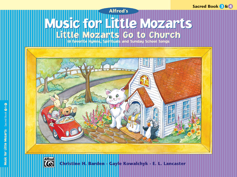 Music for Little Mozarts: Little Mozarts Go to Church, Sacred Book 3 & 4 Cover Image