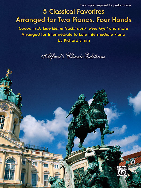 5 Classical Favorites Arranged for Two Pianos, Four Hands Sheet Music Preview