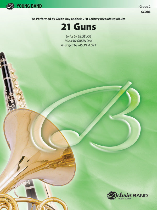 21 Guns: 2nd B-flat Clarinet Sheet Music Preview