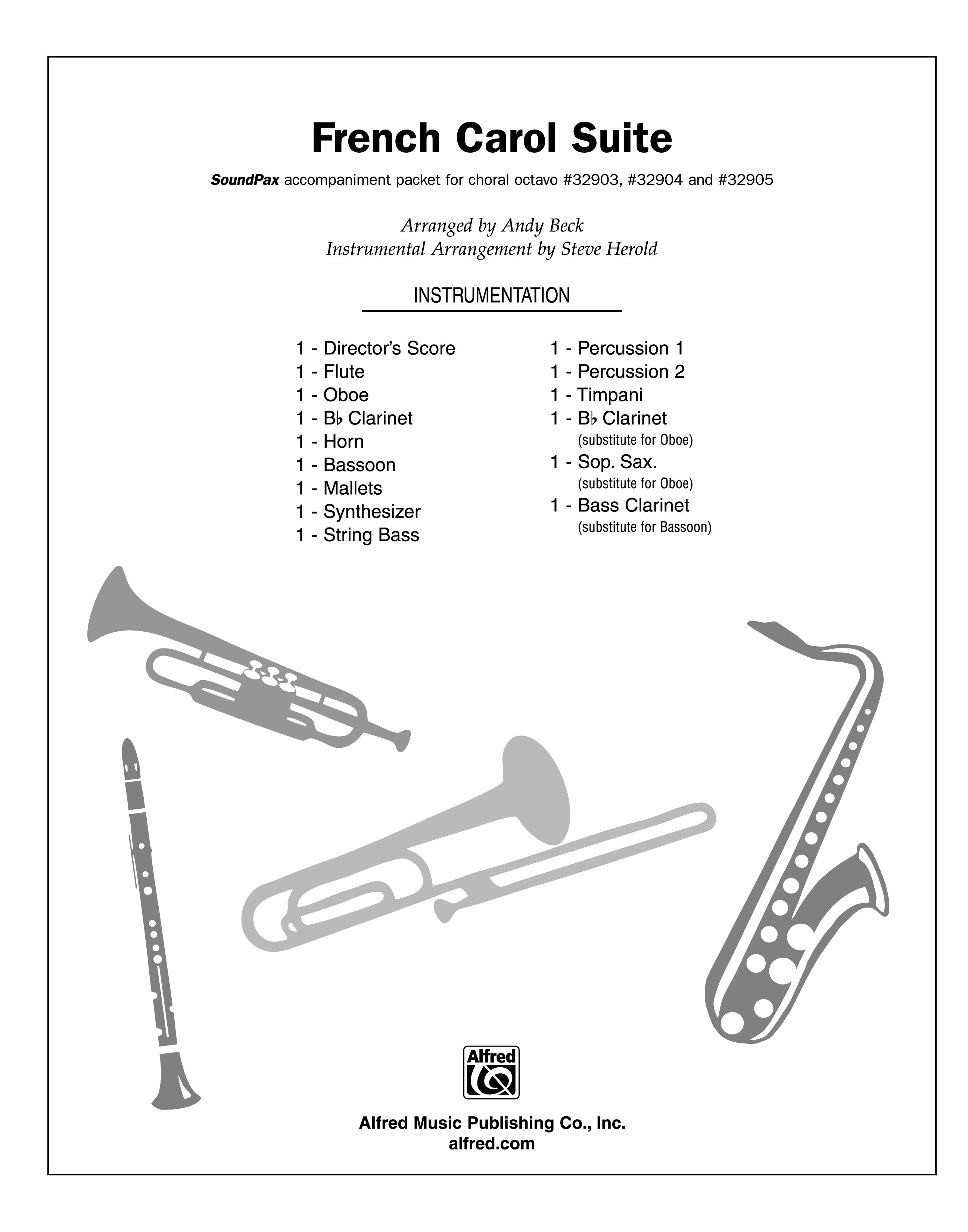 A French Carol Suite: B-flat Bass Clarinet Sheet Music Preview