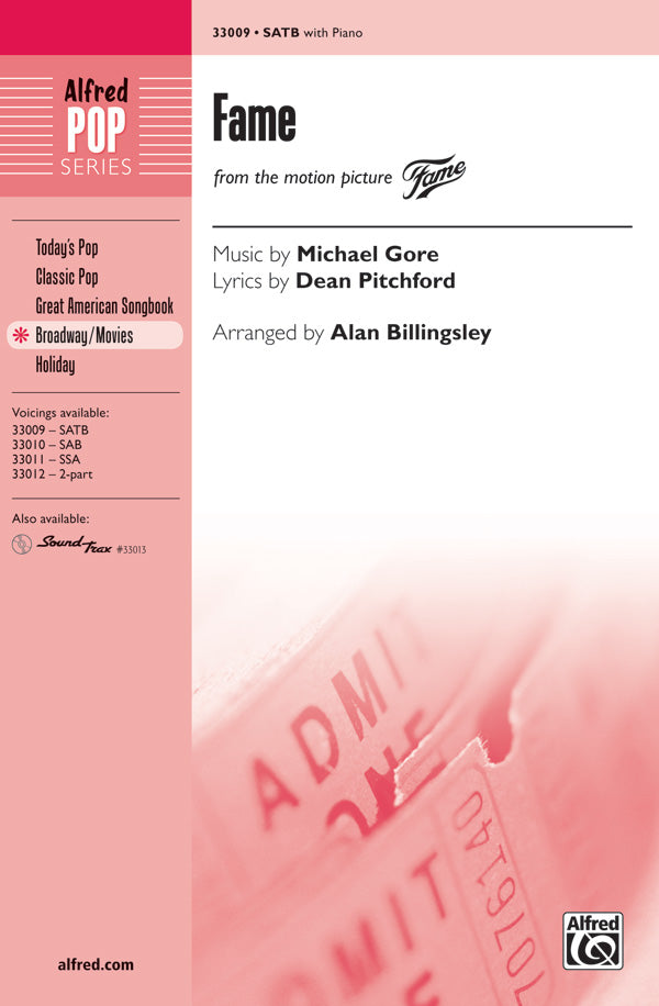 Fame Sheet Music Preview