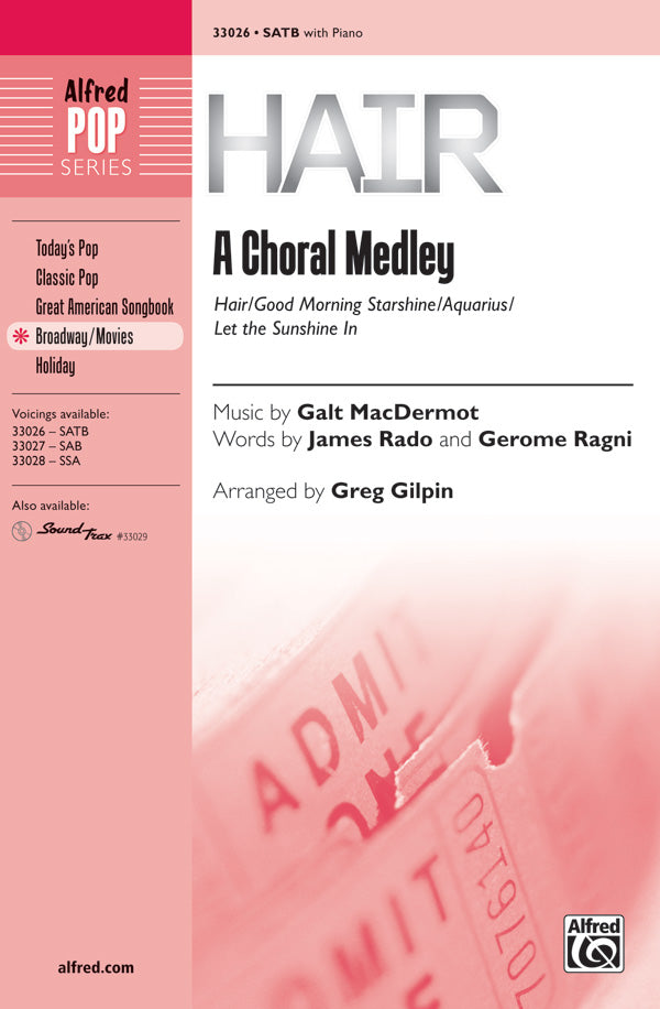 Hair: A Choral Medley Sheet Music Preview