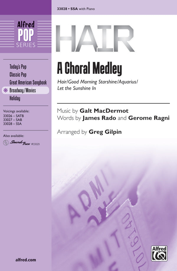 Hair: A Choral Medley Sheet Music Preview