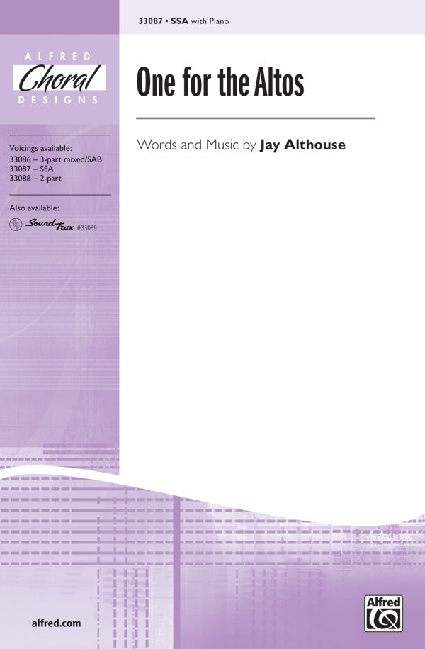 One for the Altos Sheet Music Preview