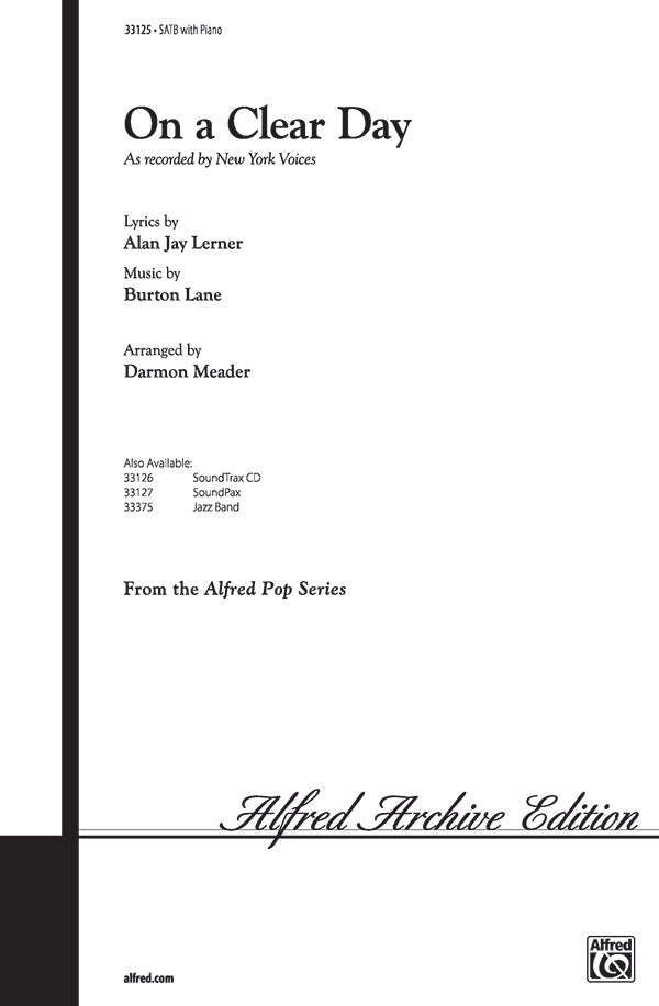 On a Clear Day Cover Image