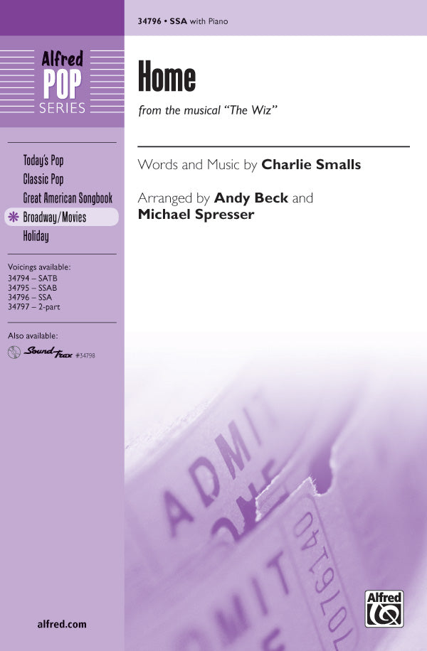 Home Sheet Music Preview