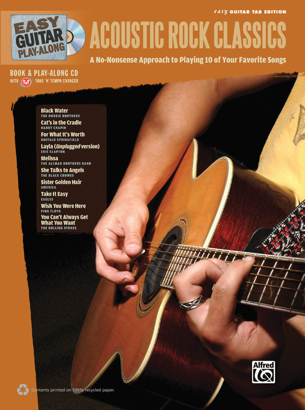Easy Guitar Play-Along: Acoustic Rock Classics Cover Image