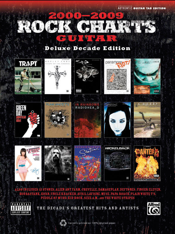 Rock Charts Guitar 2000--2009: Deluxe Decade Edition Cover Image