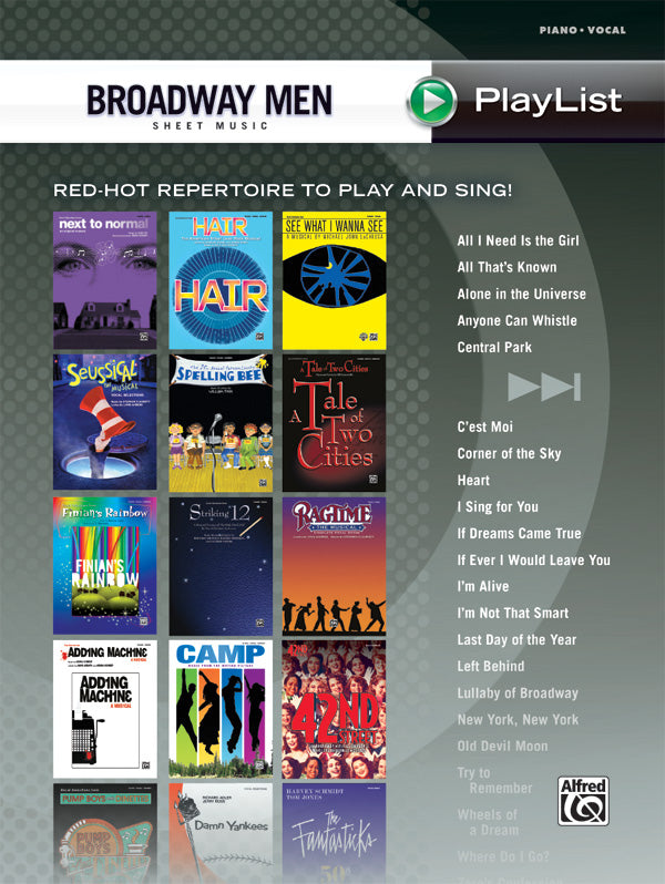 Broadway Men Sheet Music Playlist Cover Image