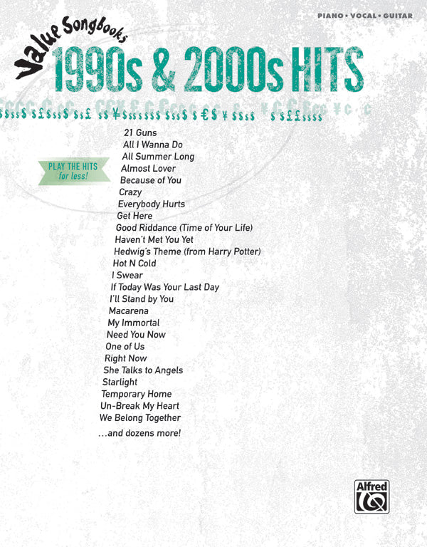 Value Songbooks: 1990s & 2000s Hits Cover Image