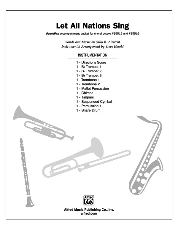 Let All Nations Sing: Cymbals Sheet Music Preview