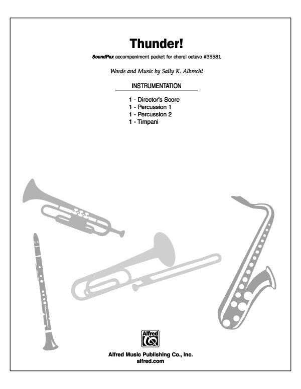 Thunder!: 1st Percussion Sheet Music Preview