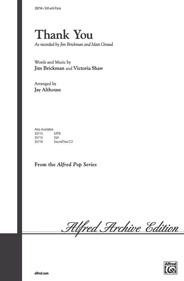 Thank You Sheet Music Preview