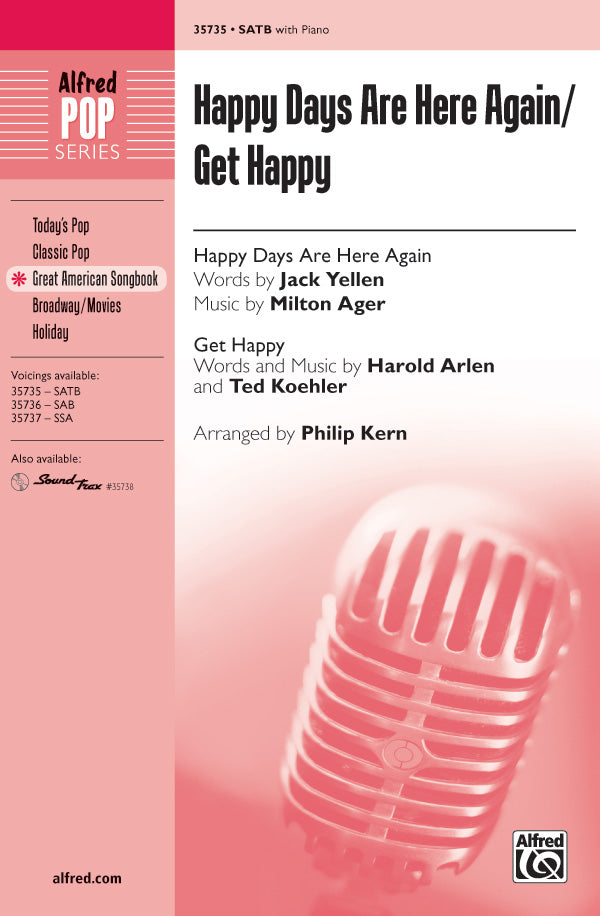 Happy Days Are Here Again / Get Happy Sheet Music Preview