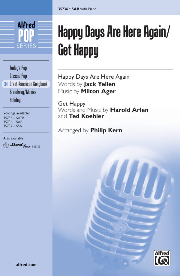 Happy Days Are Here Again / Get Happy Sheet Music Preview