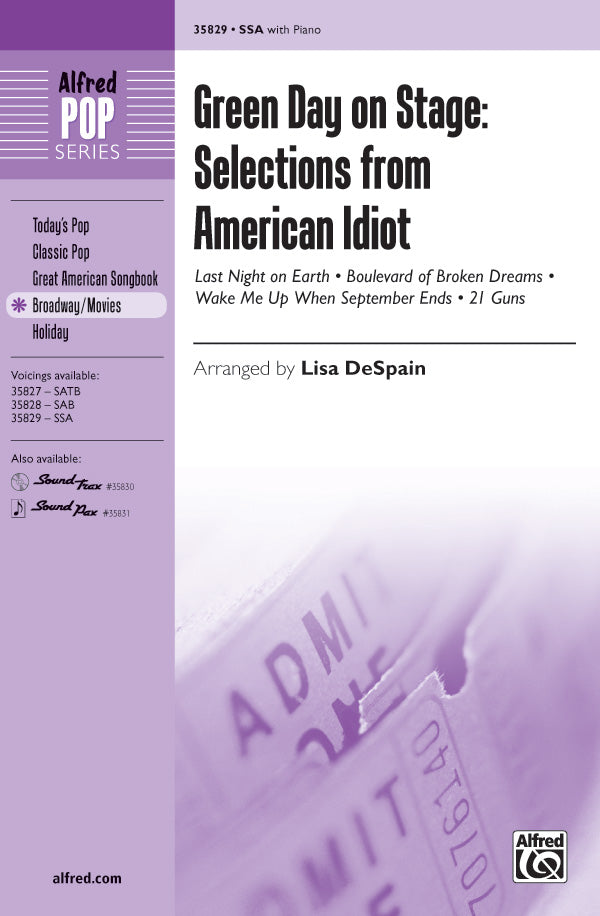 Green Day on Stage: Selections from <i>American Idiot</i> Sheet Music Preview