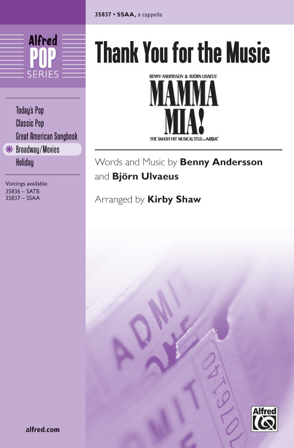 Thank You for the Music (from <i>Mamma Mia!</i>) Sheet Music Preview