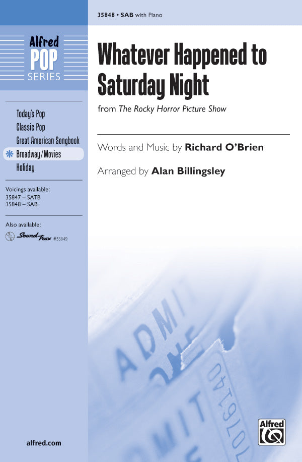 Whatever Happened to Saturday Night (from <i>The Rocky Horror Picture Show</i>) Sheet Music Preview