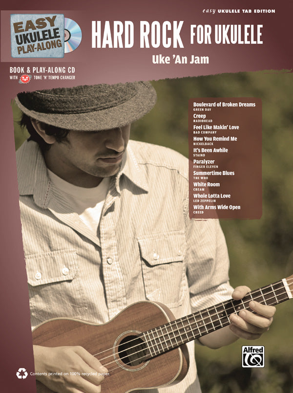 Easy Ukulele Play-Along: Hard Rock for Ukulele Cover Image
