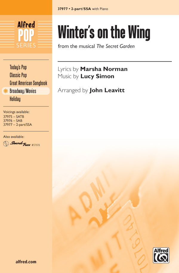 Winter's on the Wing (from <i>The Secret Garden</i>) Sheet Music Preview