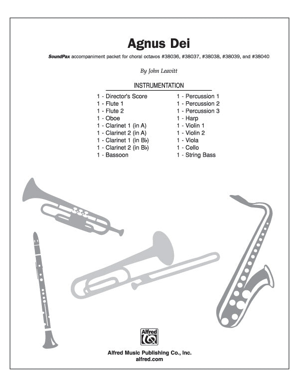 Agnus Dei: Clarinet 2 in A Sheet Music Preview