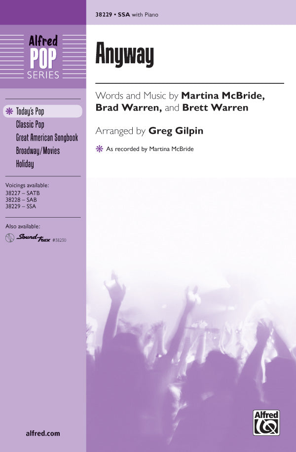 Anyway Sheet Music Preview