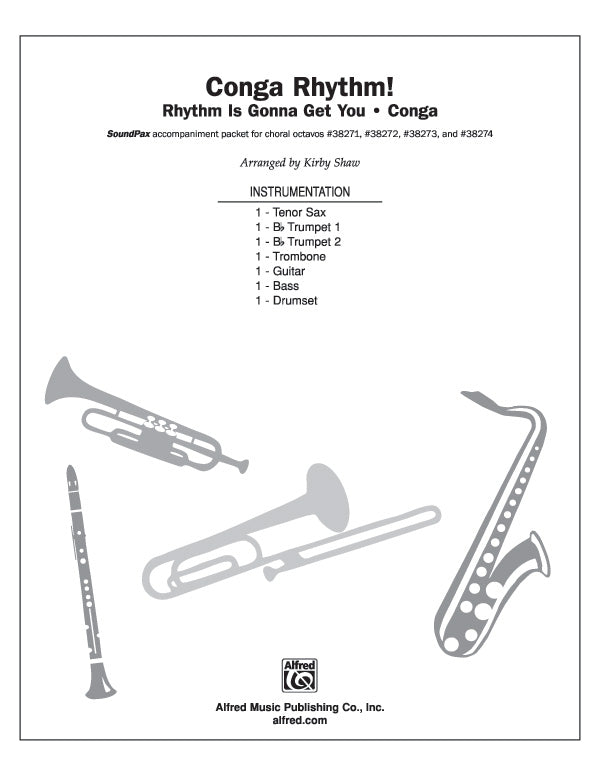 Conga Rhythm: B-flat Tenor Saxophone Sheet Music Preview