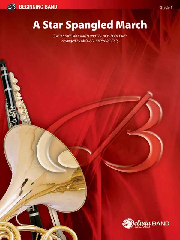 A Star Spangled March: 1st B-flat Clarinet Sheet Music Preview