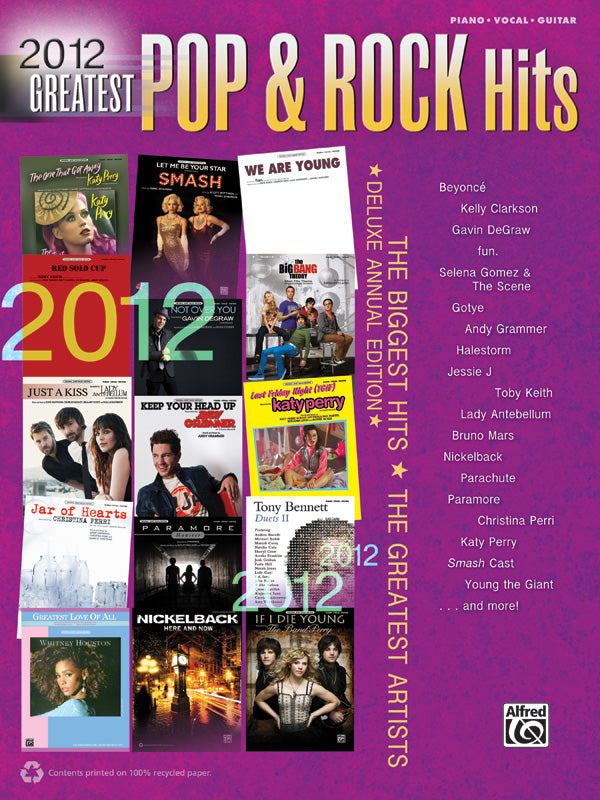 2012 Greatest Pop & Rock Hits Cover Image