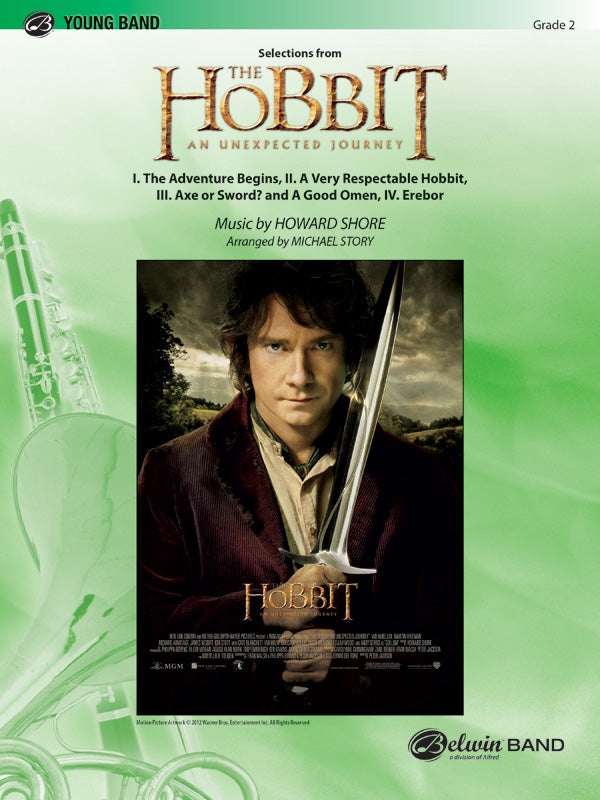 The Hobbit: An Unexpected Journey, Selections from: E-flat Baritone Saxophone Sheet Music Preview