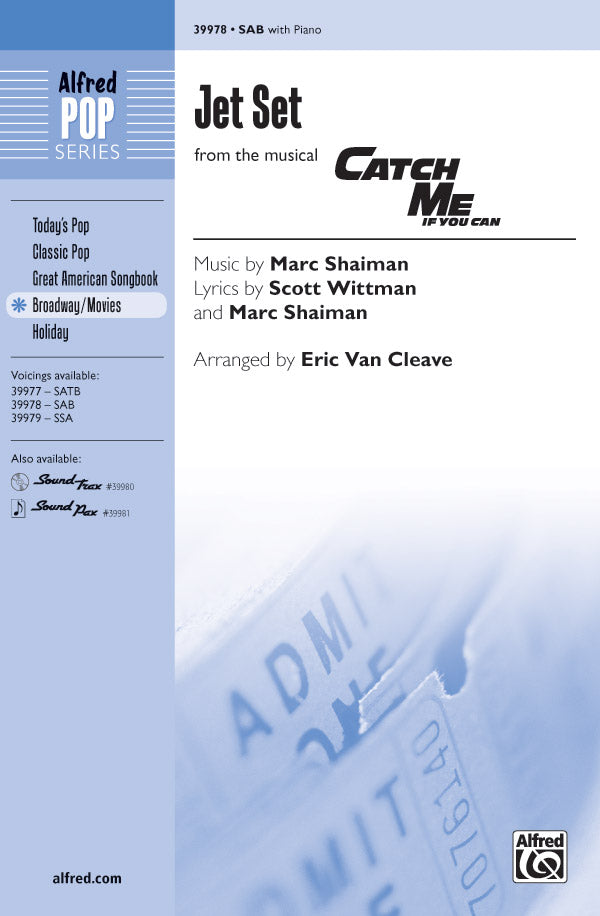 Jet Set (from the musical <i>Catch Me If You Can</i>) Sheet Music Preview