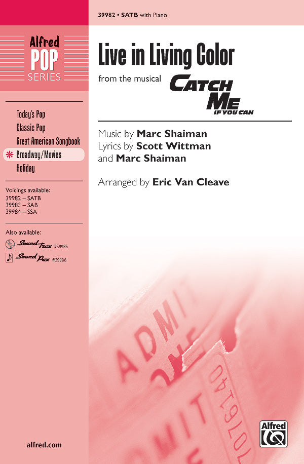 Live in Living Color (from the musical <i>Catch Me If You Can</i>) Sheet Music Preview