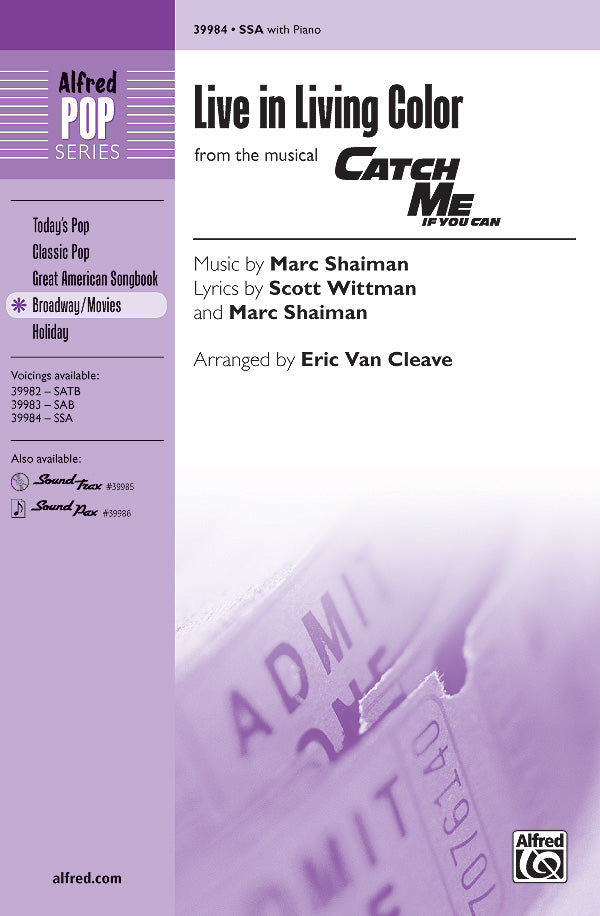 Live in Living Color (from the musical <i>Catch Me If You Can</i>) Sheet Music Preview