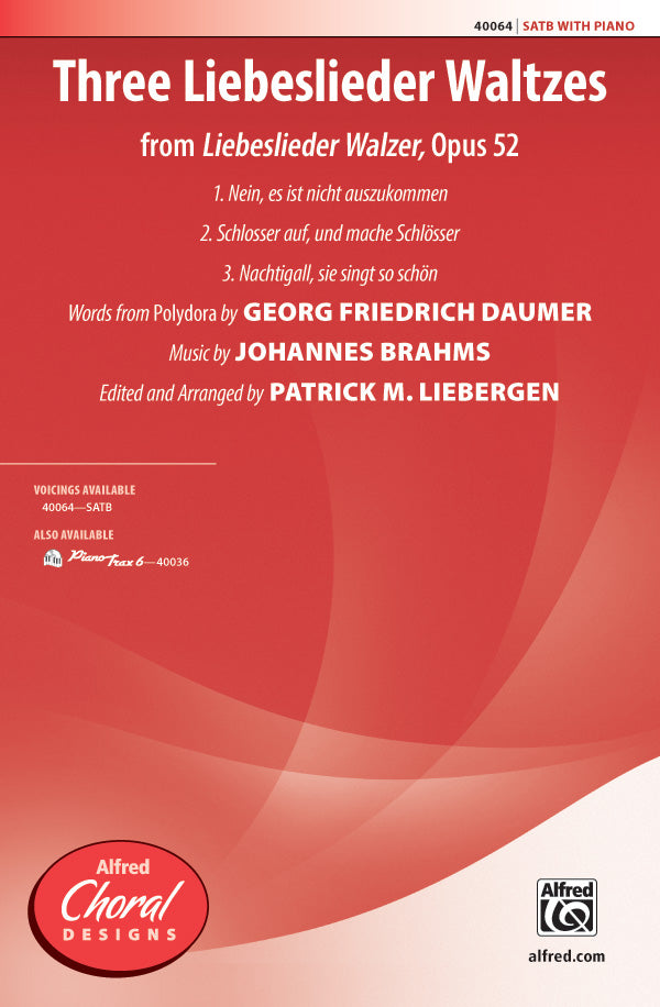 Three Liebeslieder Waltzes (from <i>Liebeslieder Walzer</i>, Opus 52) Cover Image