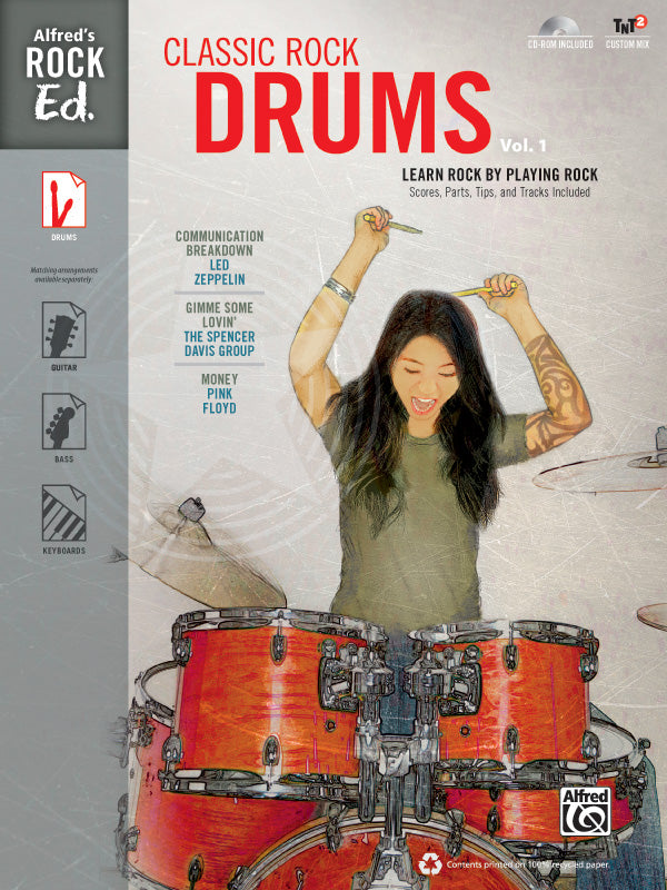 Alfred's Rock Ed.: Classic Rock Drums, Vol. 1 Cover Image