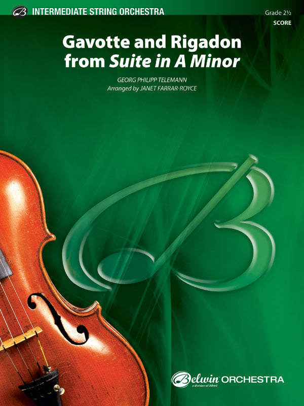 "Gavotte" and "Rigadon" from Suite in A Minor: Score Sheet Music Preview