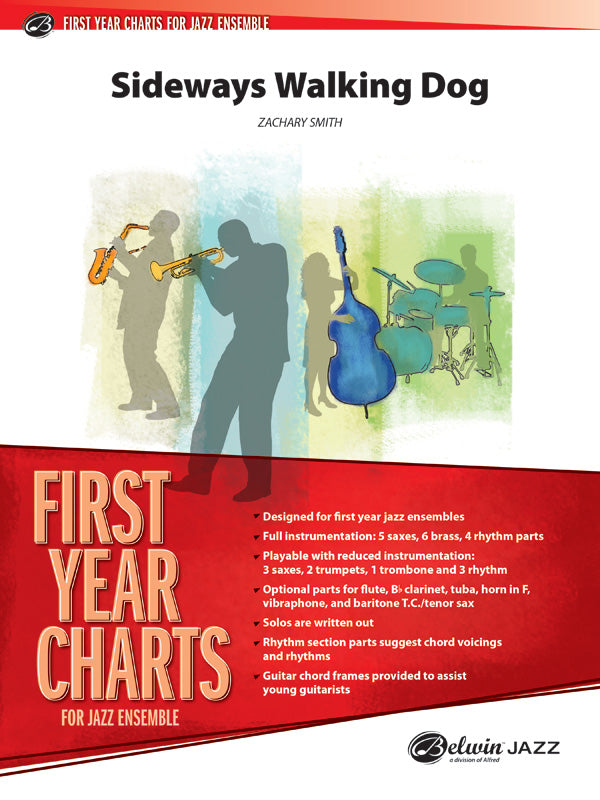 Sideways Walking Dog: 1st B-flat Clarinet Sheet Music Preview
