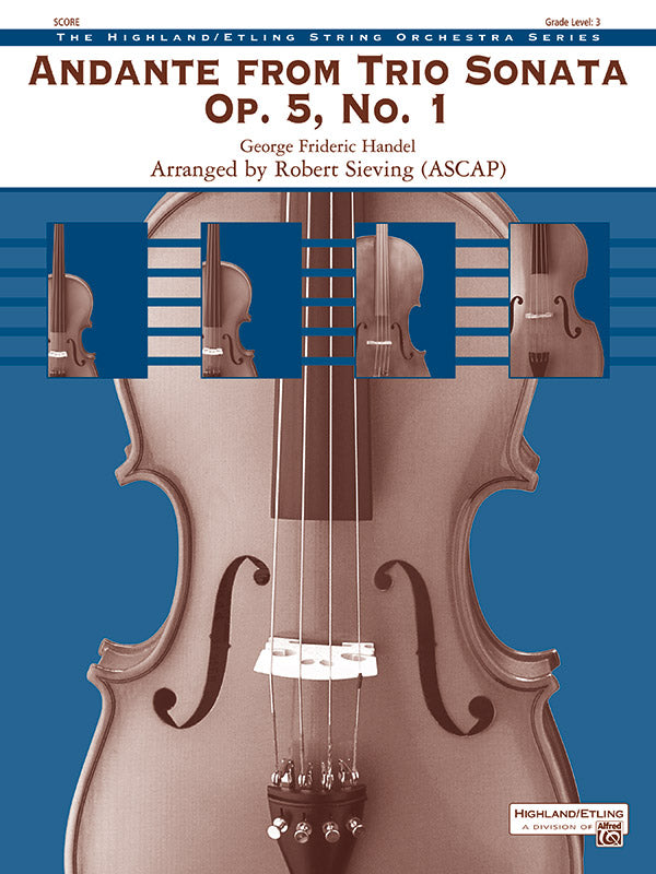 Andante from Trio Sonata Op. 5, No. 1: 2nd Violin Sheet Music Preview