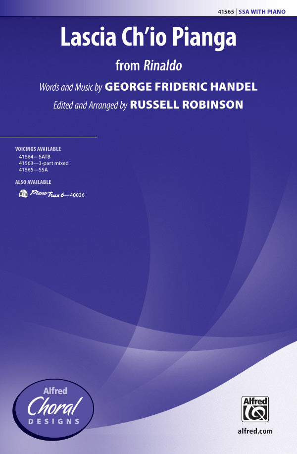 Lascia Ch'io Pianga (from <i>Rinaldo</i>) Sheet Music Preview