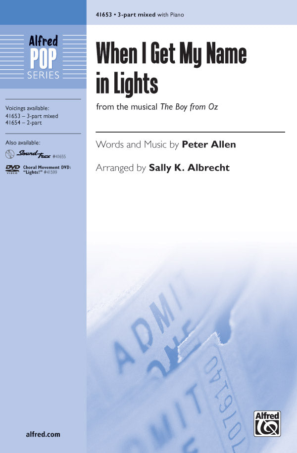 When I Get My Name in Lights Sheet Music Preview