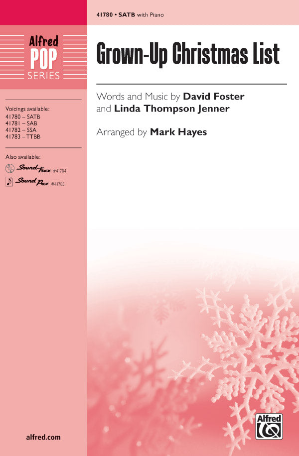 Grown-Up Christmas List Sheet Music Preview