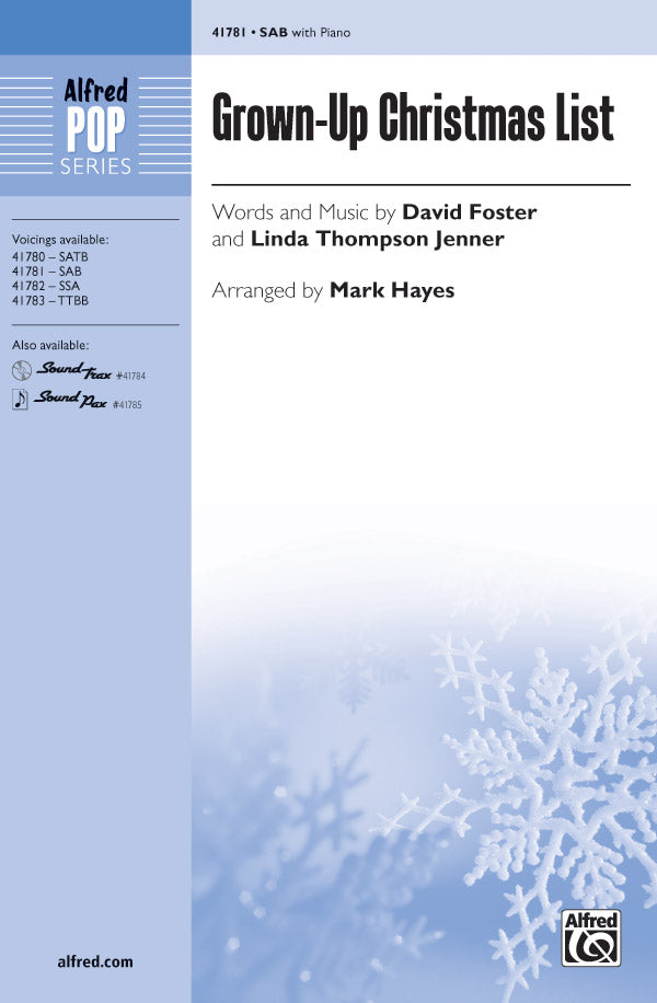 Grown-Up Christmas List Sheet Music Preview